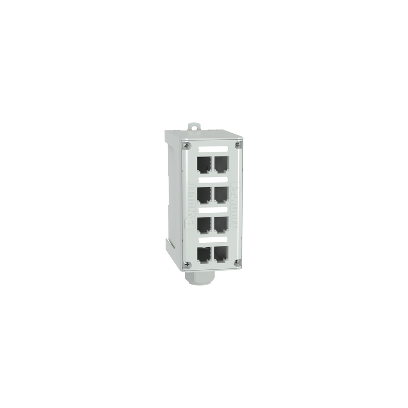Panel de Parcheo Modular Fibra Óptica 8 Puertos Mini-Com Pan