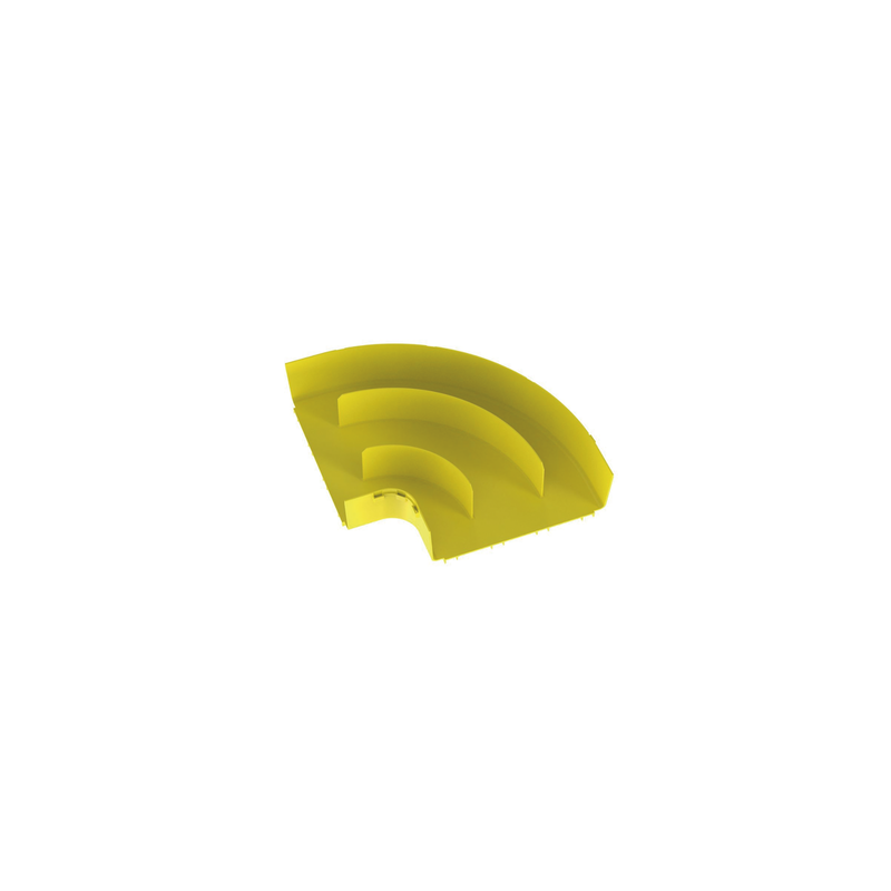 Ángulo Recto 90º Horizontal FiberRunner 12X4 Amarillo Pandui | Precio México - Envío Inmediato | LM Soluciones