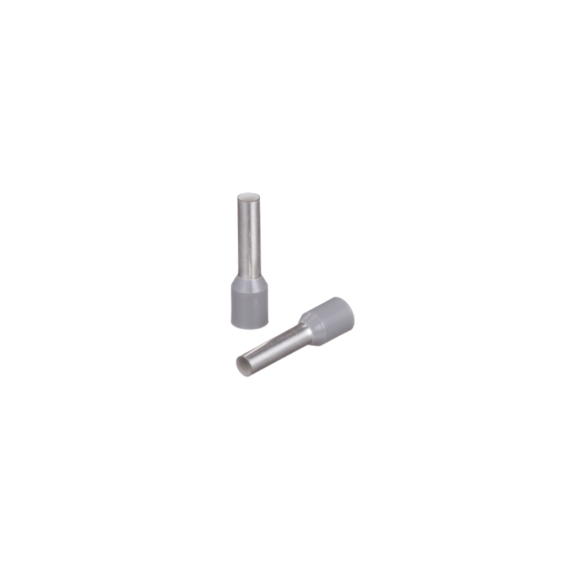 Ferrule Aislado 12 AWG Pin 12mm Gris Paquete 100 Pz Panduit