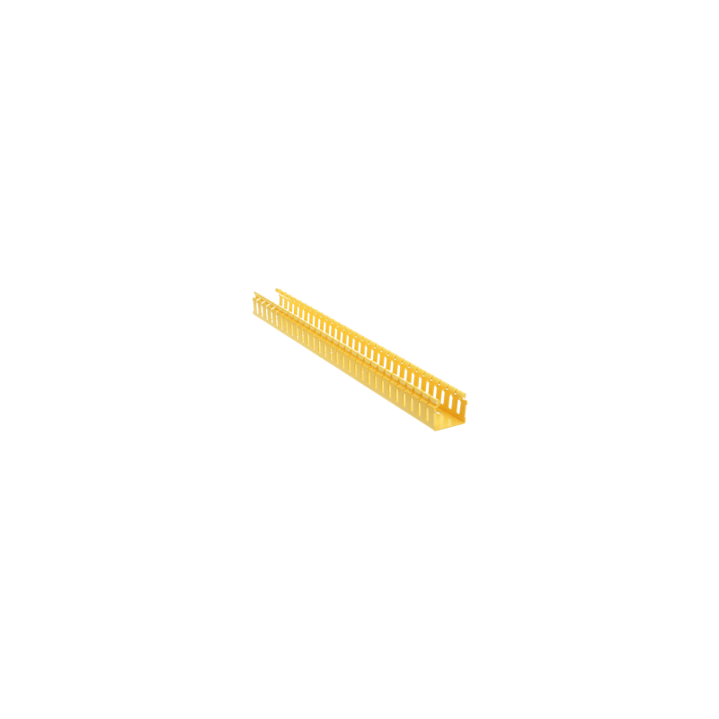 Canaleta Ranurada PVC sin Tapa Tipo H 2x2in 3048mm Amarillo