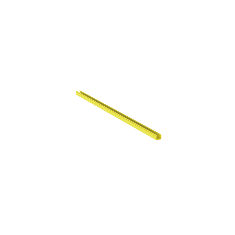 Canaleta FiberRunner 2X2 sin Tapa PVC Rígido Amarillo 1.8m P