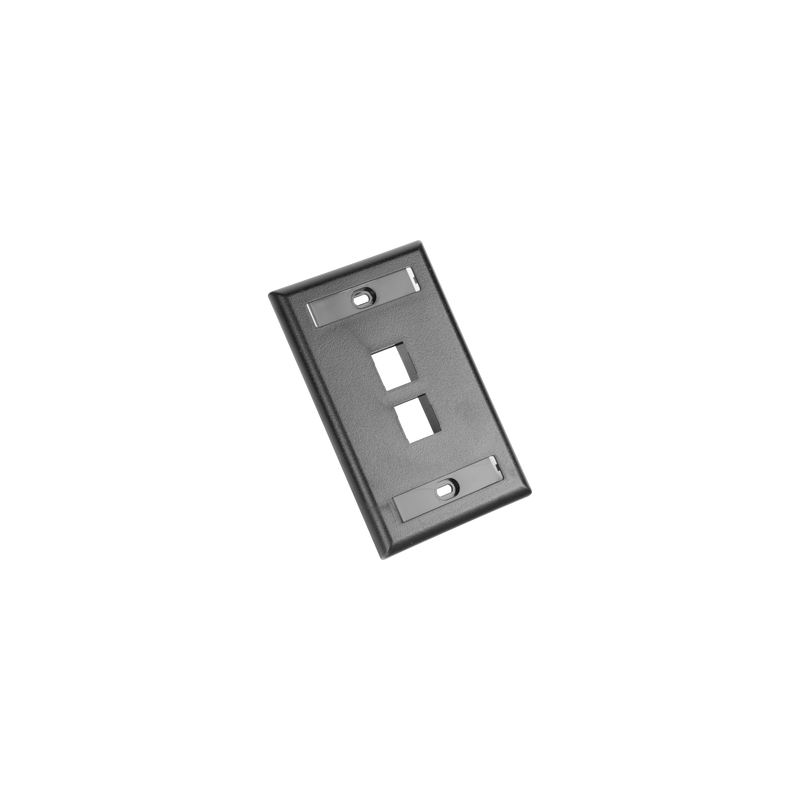 Placa de Pared Panduit 2 Puertos Keystone Negro | LM Solucio | Precio México - Envío Inmediato | LM Soluciones