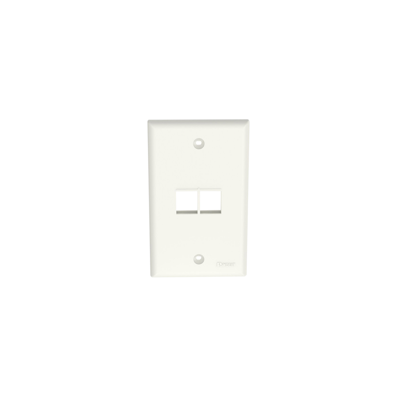 Placa de Pared Panduit 2 Puertos Keystone Blanco Mate | Precio México - Envío Inmediato | LM Soluciones