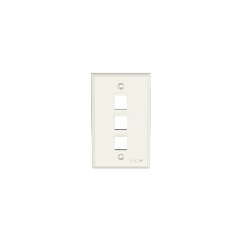 Placa de Pared Vertical 3 Puertos Keystone Blanco Mate PANDU | Precio México - Envío Inmediato | LM Soluciones