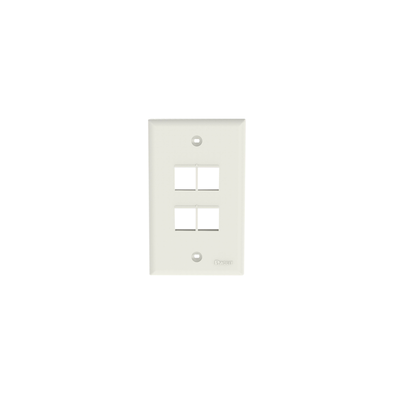 Placa Pared Panduit 4 Puertos Keystone Blanco Mate | Precio México - Envío Inmediato | LM Soluciones