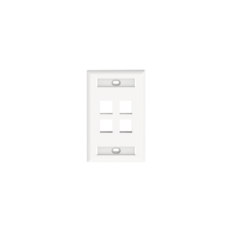 Placa de Pared Panduit 4 Puertos Keystone Blanco | Precio México - Envío Inmediato | LM Soluciones