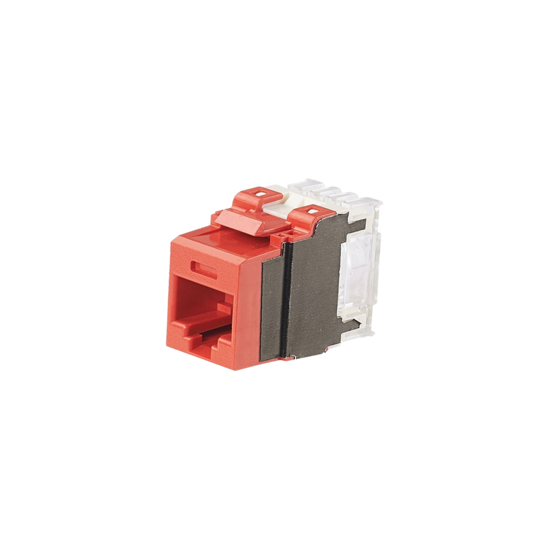 Conector Keystone Panduit Cat 6A RJ45 Rojo NK6X88MRD