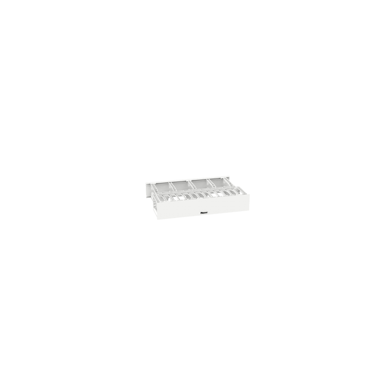 Organizador de Cables Horizontal NetManager 2UR Blanco