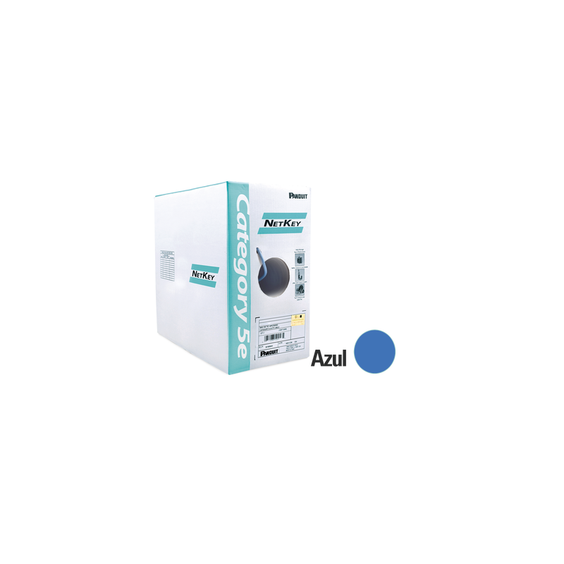 Bobina Cable UTP Cat5e Panduit 305m Azul Cobre | Precio México - Envío Inmediato | LM Soluciones