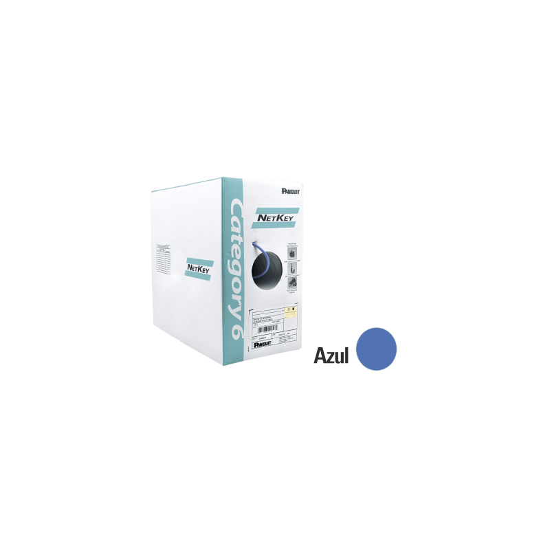 Bobina Cable UTP Panduit Cat6 305m Azul | Precio México - Envío Inmediato | LM Soluciones
