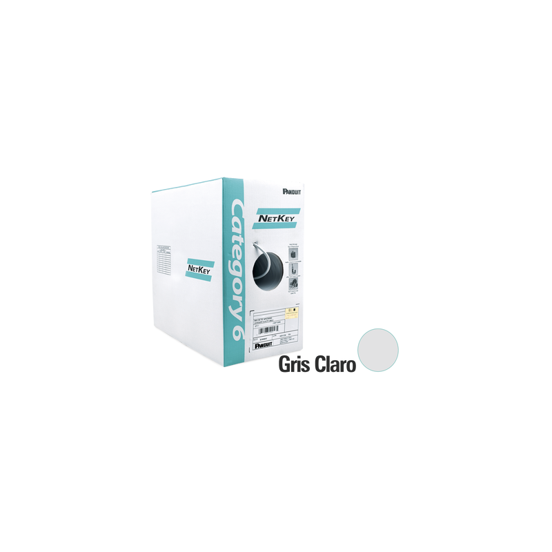 Bobina Cable UTP Cat6 Panduit NetKey 305m CMR Gris | Precio México - Envío Inmediato | LM Soluciones
