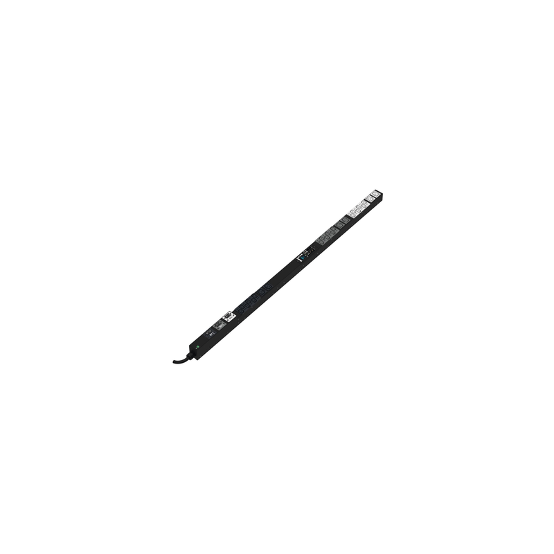 PDU Monitoreable (MI) para Distribución de Energía, Enchufe de Entrada NEMA L15-30P, Con 18 Salidas C13 y 6 C19, de Instalación Vertical, 20 Vca, 30 Amp