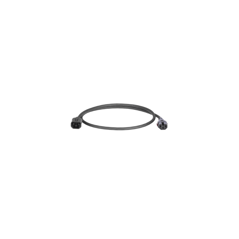 Cable de Alimentación Eléctrica Con Bloqueo Doble de Seguridad, de IEC C14 a IEC C13, 6 ft. de Largo, Color Negro, Paquete de 10 Piezas