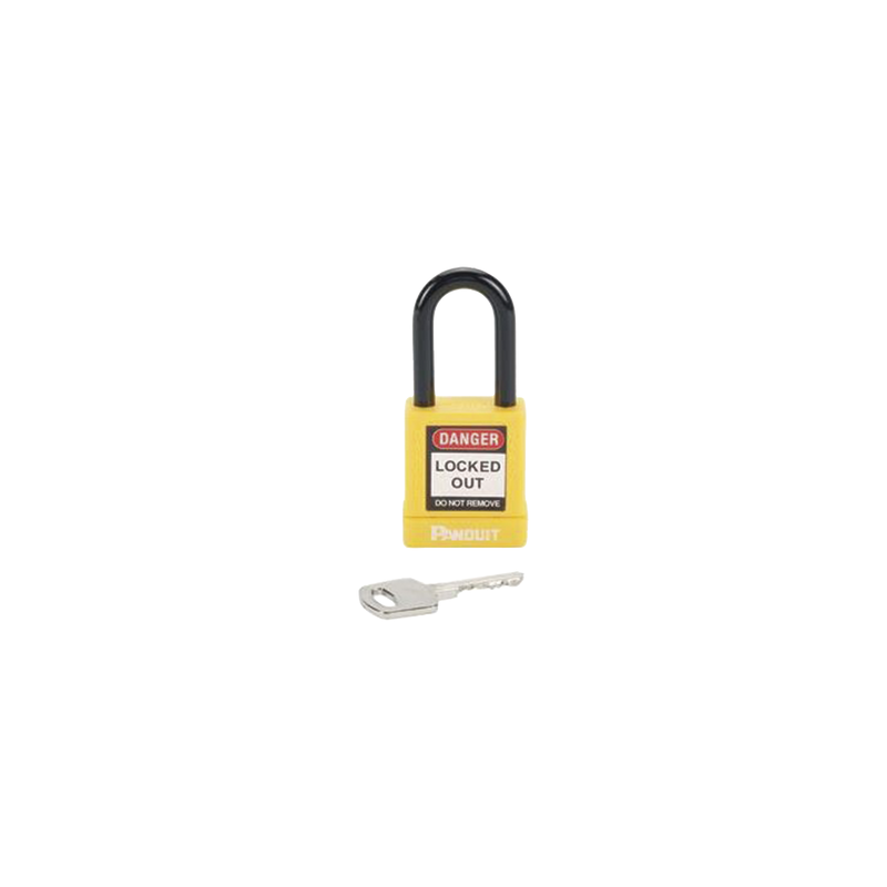 Candado LOTO Seguridad Dieléctrico Amarillo 6.5mm Panduit