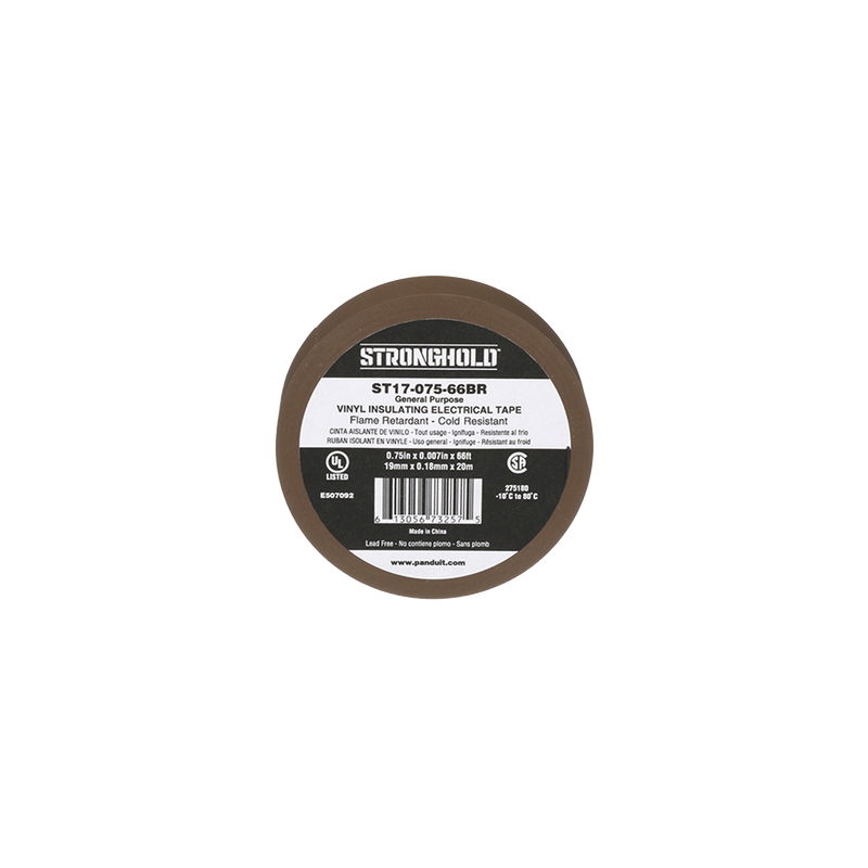 Cinta Eléctrica PVC Stronghold 19mmx20m Café | Panduit | Precio México - Envío Inmediato | LM Soluciones