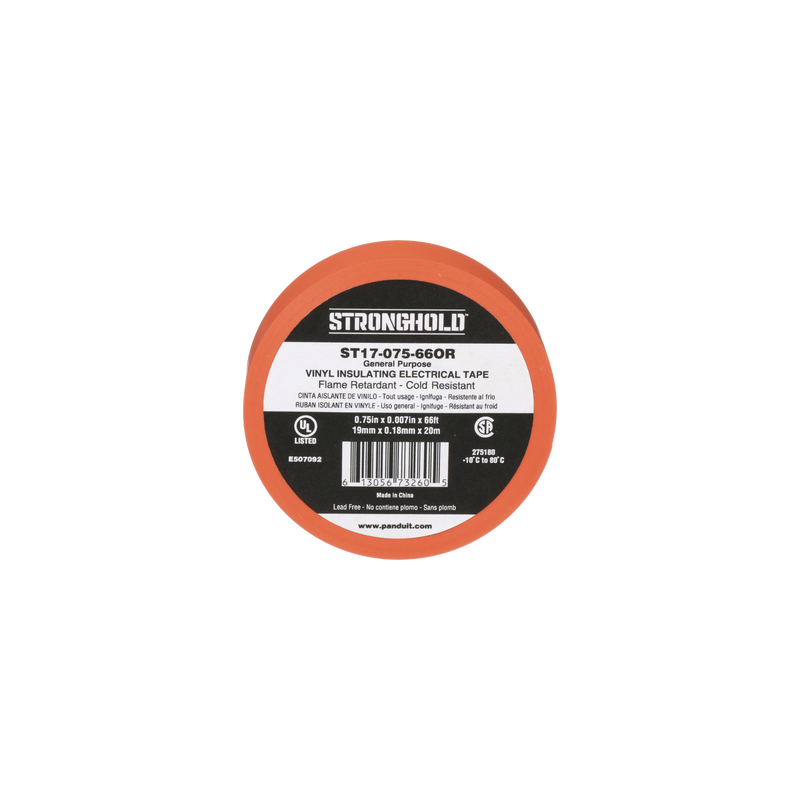 Cinta Eléctrica PVC Stronghold Naranja 19mm x 20m Panduit | Precio México - Envío Inmediato | LM Soluciones