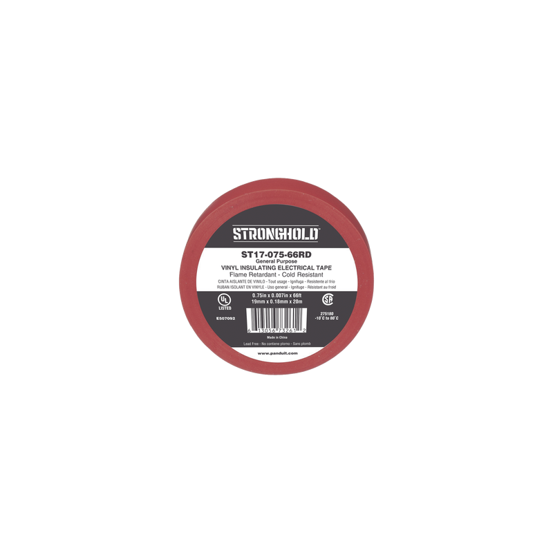 Cinta Eléctrica PVC Stronghold 0.18mm Rojo - Panduit | Precio México - Envío Inmediato | LM Soluciones
