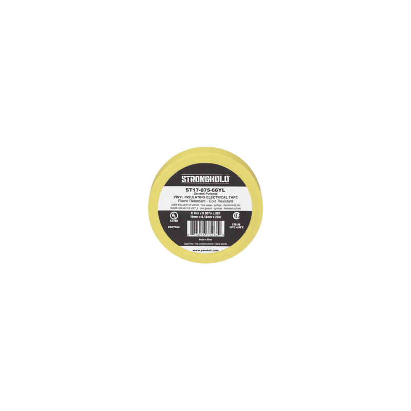 Cinta Eléctrica PVC Stronghold Amarilla 20m - LM Soluciones