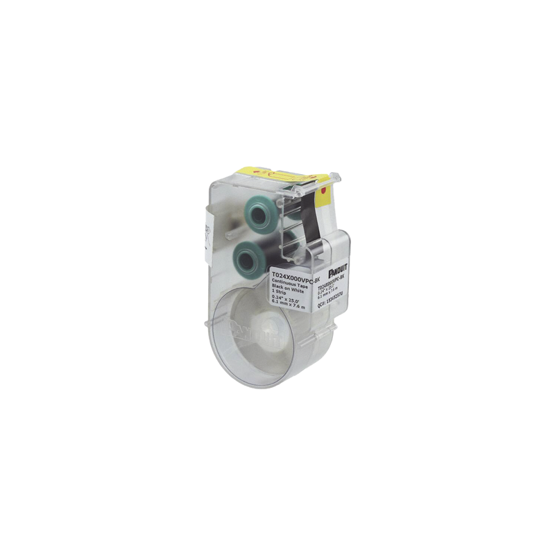 Casete Etiqueta Vinilo Panduit 6.1mm Negro/Blanco