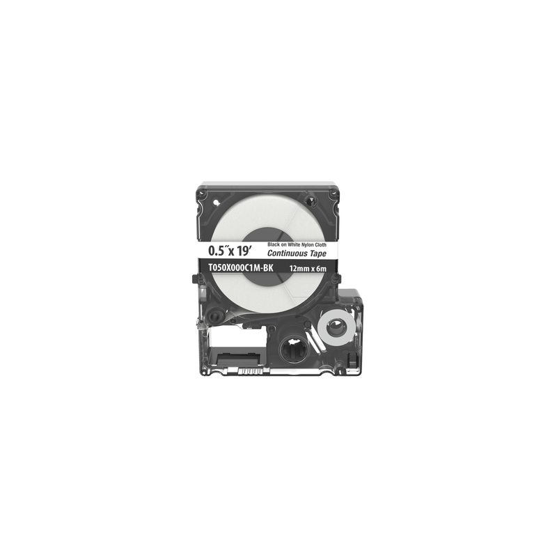 Casete Etiquetas Nylon Panduit 12mm Negro/Blanco 6m