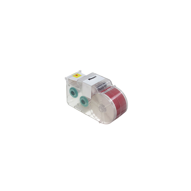 Casete Etiquetas Vinilo Blanco/Rojo 25.4mm Panduit