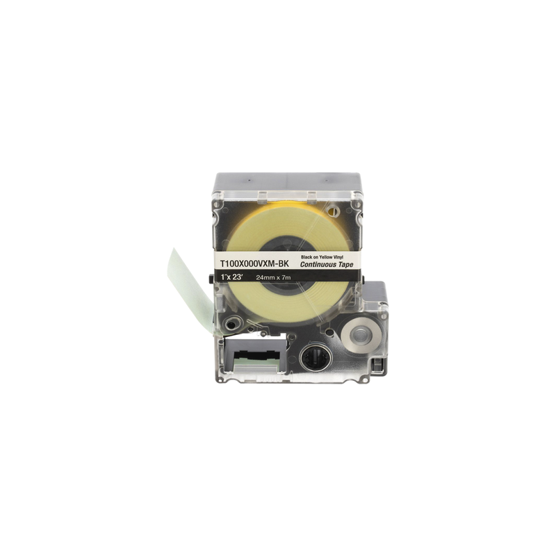 Casete de Etiquetas de Vinilo Panduit, Negro Sobre Amarillo,