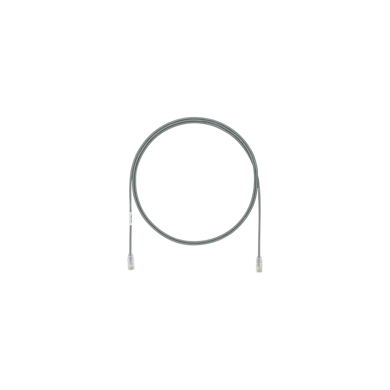Cable de Parcheo UTP Cat6A, CM/LSZH, Diámetro Reducido (28AWG), Color Gris, 2.13 Metros (7 Pies)