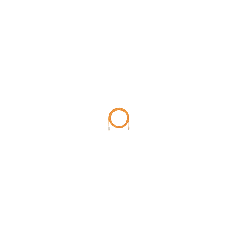 Cable Parcheo UTP Cat6A 28 AWG Naranja 20.3cm Panduit