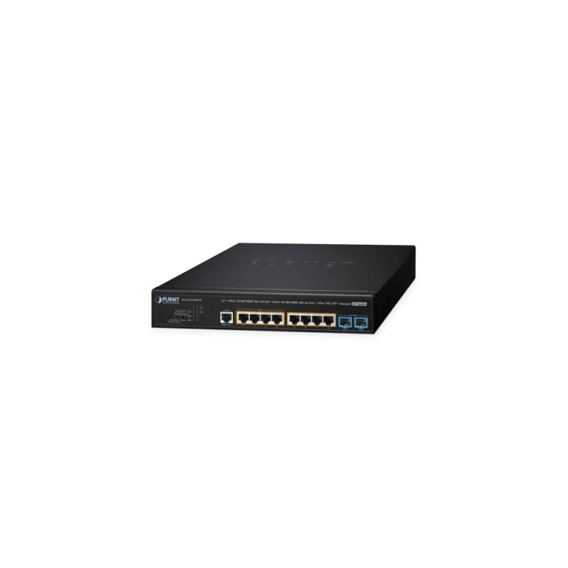 Switch AV PLANET 8 Puertos PoE++ 240W Capa 2 Dante | Precio México - Envío Inmediato | LM Soluciones