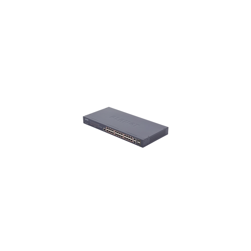 Switch PLANET 24 puertos PoE+ 2 combo Gigabit administrable | Precio México - Envío Inmediato | LM Soluciones