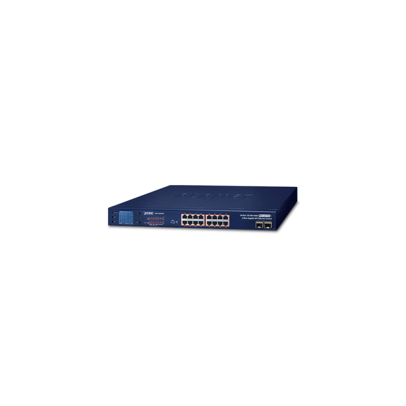 Switch Planet PoE+ Extender 16 Puertos Gigabit + 2 Combo TP/ | Precio México - Envío Inmediato | LM Soluciones