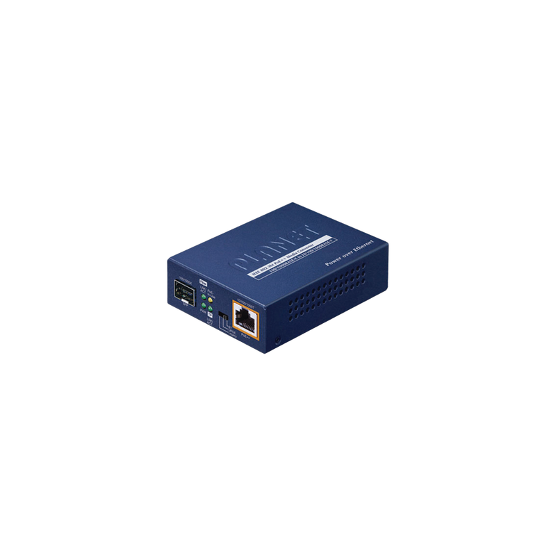 Convertidor PoE++ 95W SFP a Gigabit PLANET Industrial