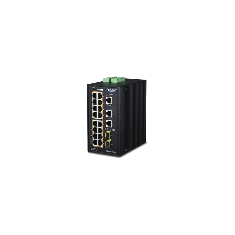 Switch Industrial PoE Planet 16 Puertos Administrable | Precio México - Envío Inmediato | LM Soluciones