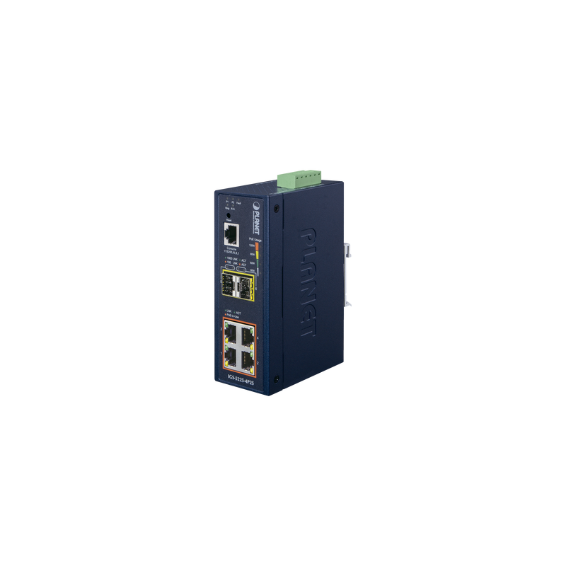 Switch Industrial PLANET 4 Puertos PoE+ 2 SFP Capa 2 | Precio México - Envío Inmediato | LM Soluciones