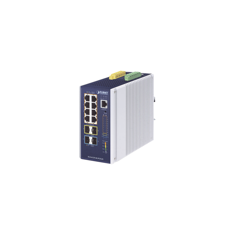 Switch Industrial L3 PLANET 8 Puertos PoE++ Gigabit 10G | Precio México - Envío Inmediato | LM Soluciones