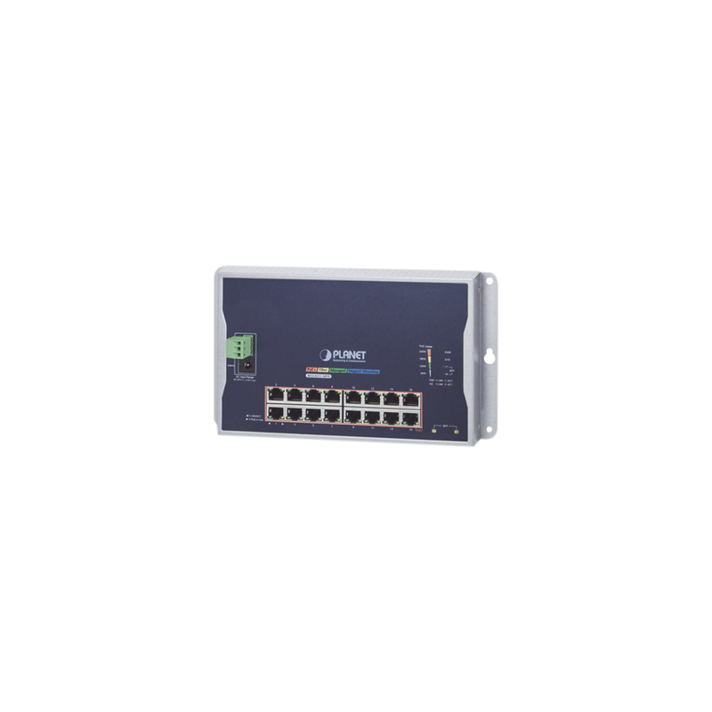 Switch Industrial Administrable Capa 2 de Pared,16 Puertos PoE 802.3at Gigabit y 2 Puertos SFP