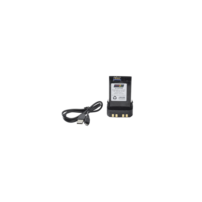 Batería con cargador USB integrado de Li-Ion 3000 mAh    para radios Motorola APX6000/7000/8000/SRX2200