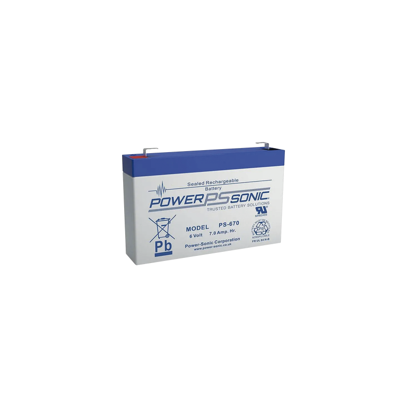 Batería 6V 7AH AGM/VRLA Power Sonic 5 Años UL | Precio México - Envío Inmediato | LM Soluciones