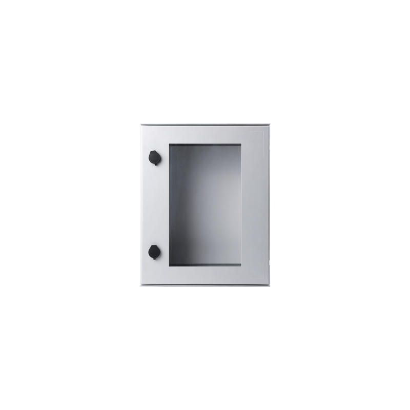 Gabinete de Poliéster IP65 Puerta Transparente, Uso en Intemperie (400 x 500 x 200 mm) con Placa Trasera Interior de Plástico (Incluye Chapa y Llave).