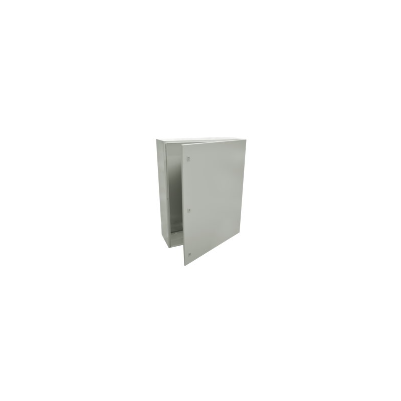Gabinete de Acero IP66 Uso en Intemperie (800 x 1200 x 400 mm) con Placa Trasera Interior Metálica y Compuerta Inferior Atornillable (Incluye Chapa y Llave).