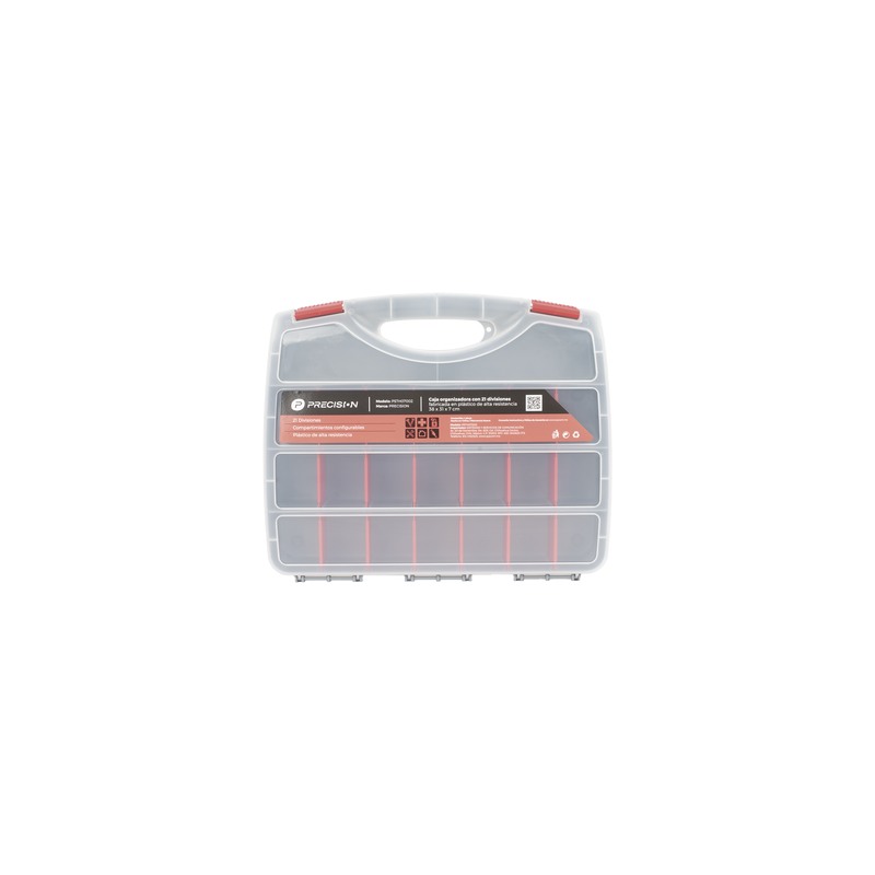 Caja Organizadora Precision 21 Divisiones 38x31x7 cm | Precio México - Envío Inmediato | LM Soluciones