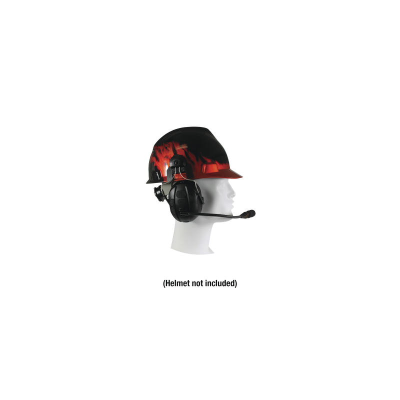 Orejeras duales inalámbricas para montar en casco compatible con adaptadores PRYME BLU, radio y dispositivos bluetooth, con función de PTT y para contestar celulares.