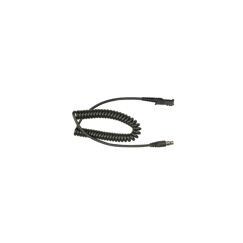 Cable resistente al fuego (UL-914), para auricular HDS-EMB con atenuación de ruido para radios Motorola MOTOTRBO™ SLIM DP2400, DP2600, XPR3300, XPR3500, DP3441.