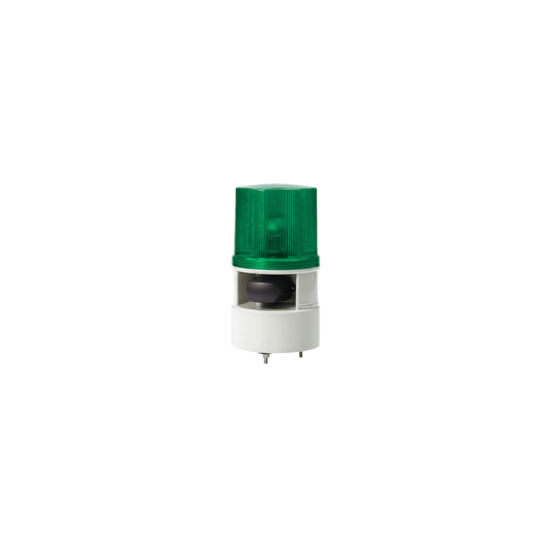 Luces de advertencia Verde con sirena 5 tonos 105dB 12-24VCD | Precio México - Envío Inmediato | LM Soluciones