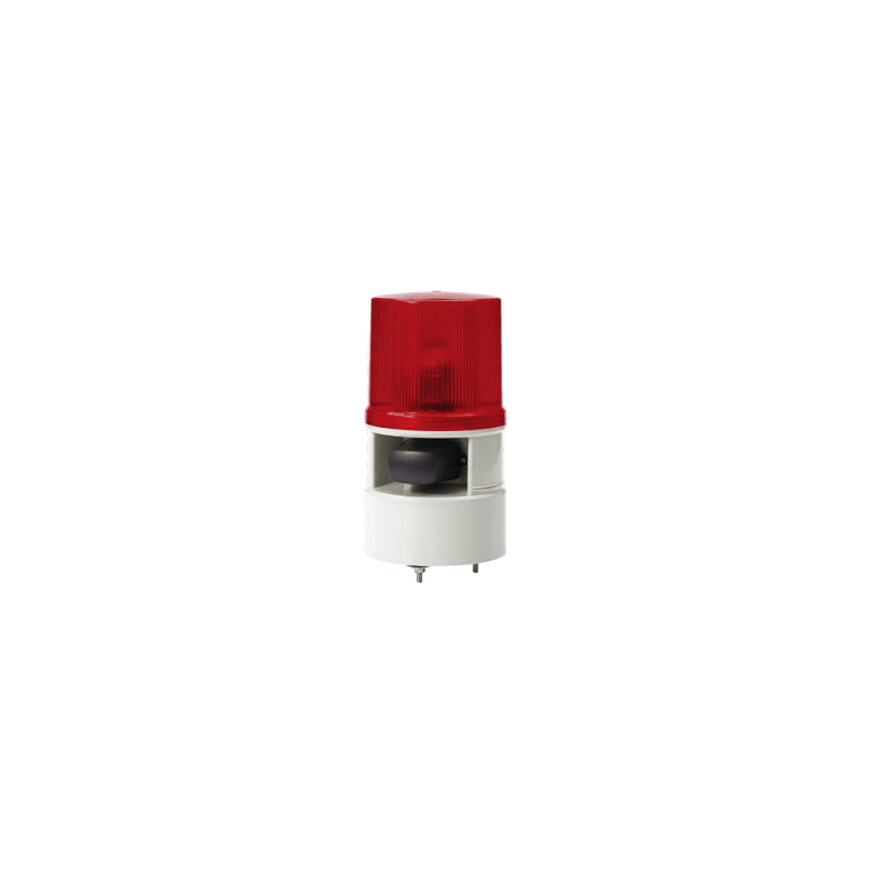 Luz de advertencia roja con sirena 105 dB 12-24 VCD QLIGHT | Precio México - Envío Inmediato | LM Soluciones