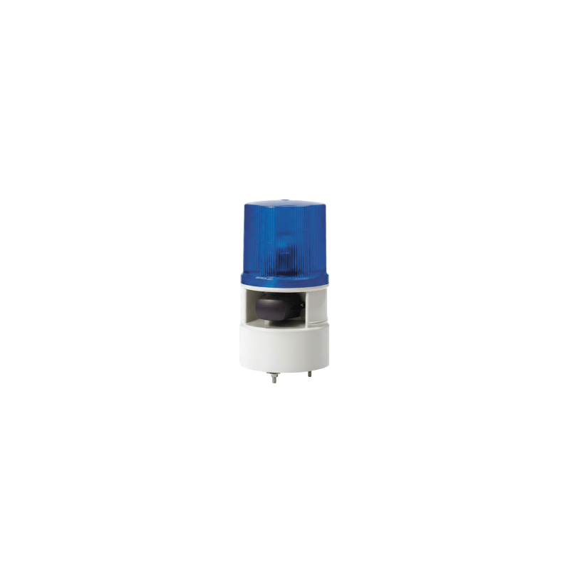 Luz de advertencia azul QLIGHT con sirena 105 dB 110 VCA | Precio México - Envío Inmediato | LM Soluciones