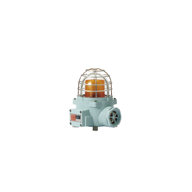 Luz LED Ámbar Advertencia Zona Peligrosa 120V con Buzzer 105