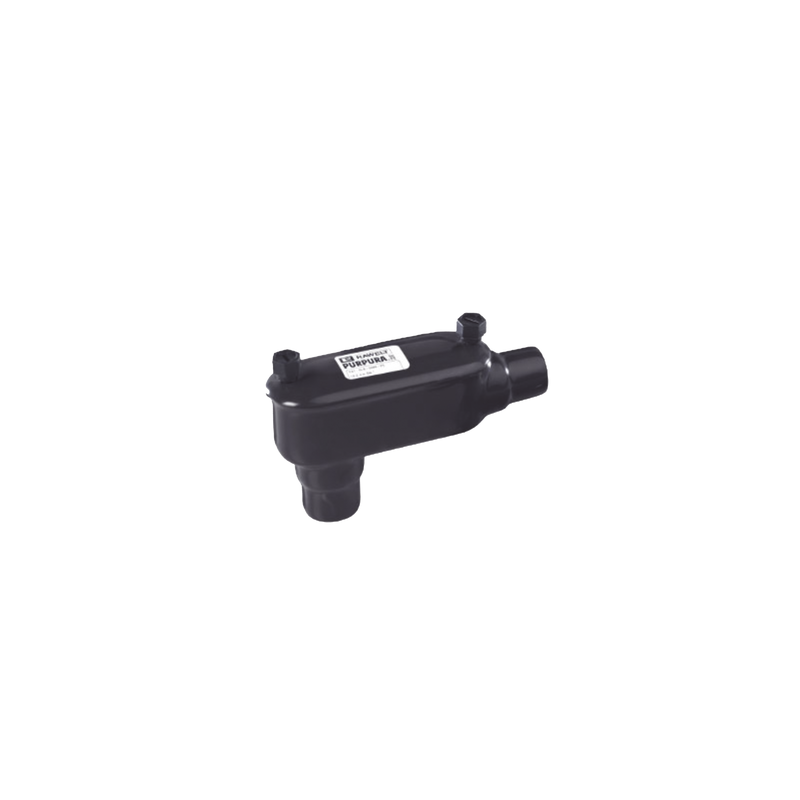 Condulet con Recubrimiento Exterior de PVC e Interior de Uretano Púrpura de 2 1/2 Pulgadas (63.5 mm) Corta (S)