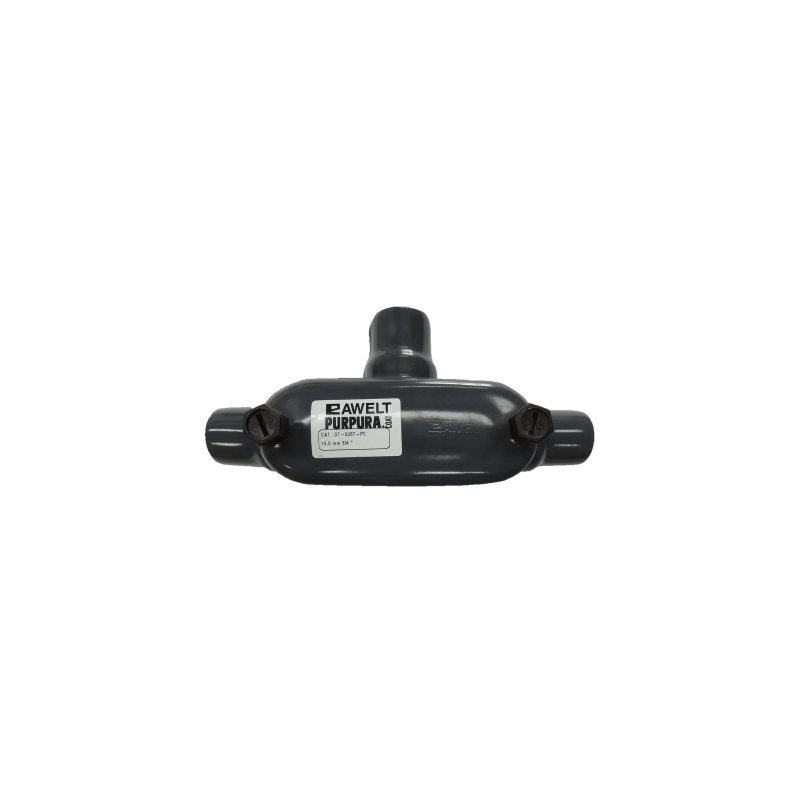 Caja Oval tipo T con Recubrimiento Exterior de PVC de 1/2" (12.7 mm).