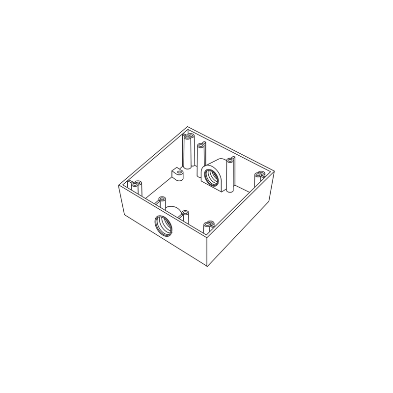 Caja Cuadra 3/4 Intemperie 2 Salidas Rawelt | LM | Precio México - Envío Inmediato | LM Soluciones